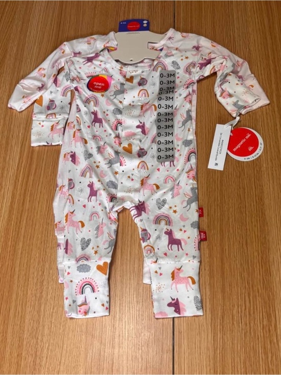 Magnetic Me Other - Magnetic Me NWT Baby Girl Unicorn 2Pc Magnetic Coverall Set 0-3M